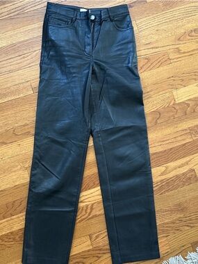 Wilfred aritzia womens 00 Black Faux Leather pants